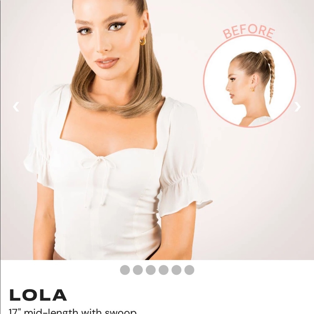 Insert name here Lola ash blonde ponytail extension!